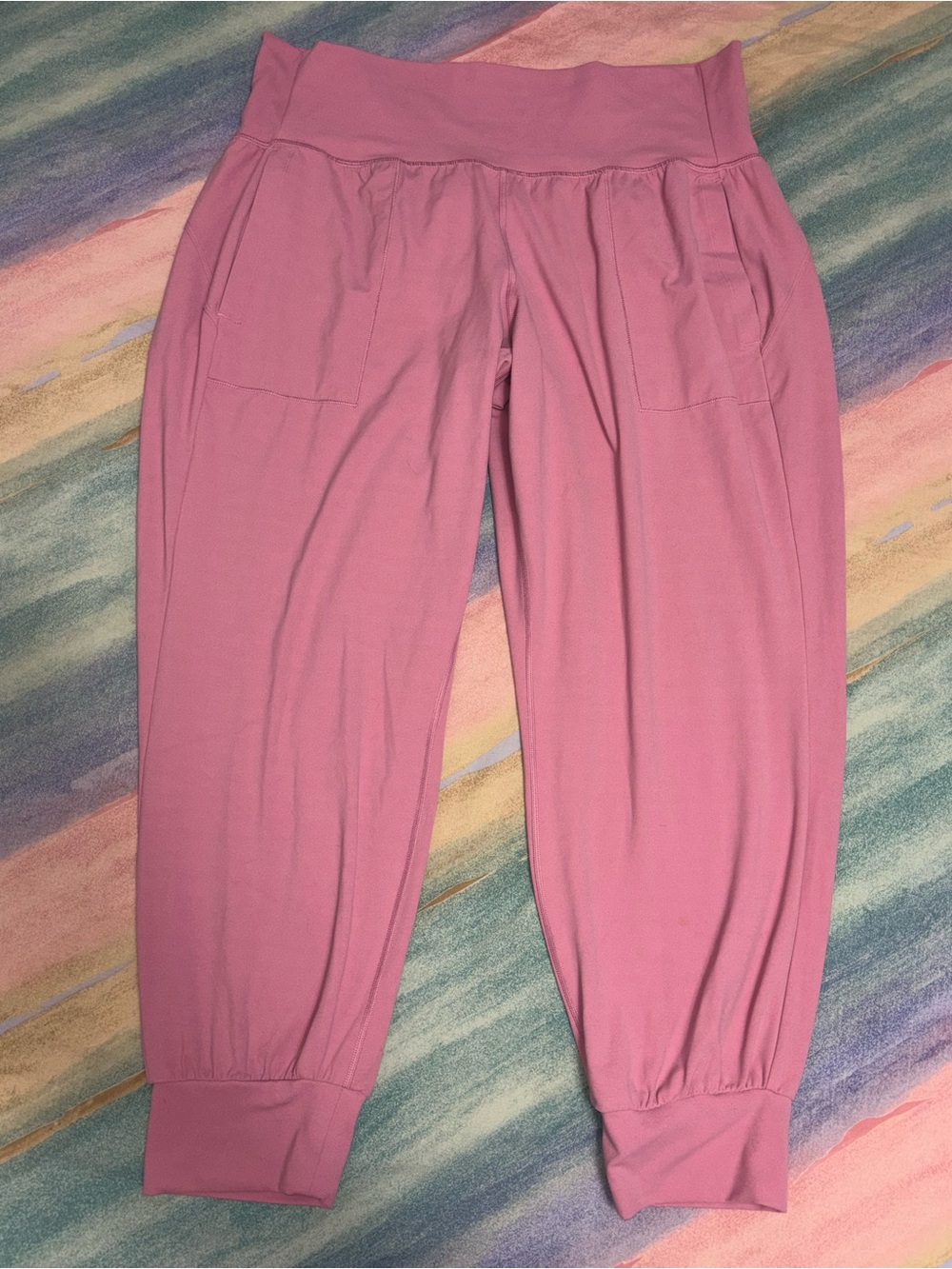 Athleta High Rise Salutation Joggers in Pink Size 2X